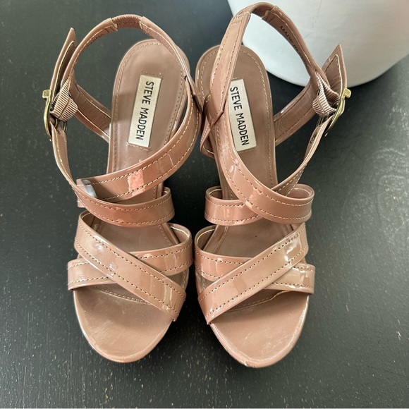 Steve Madden Wedges Taupe Size 7 - Picture 3 of 11